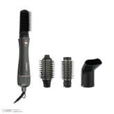 سشوار برسدار حالتدهنده پرنسلی مدل PR331AT با موتور DC، توان 240 وات، تنظیمات دما یک حالته، تنظیم سرعت دو سرعته، سری صافکننده، همراه با سری شانهدار، برس گرد پهن، برس تخت، متمرکزکننده پهن، سری دندانهدار و کیف نگهدارنده