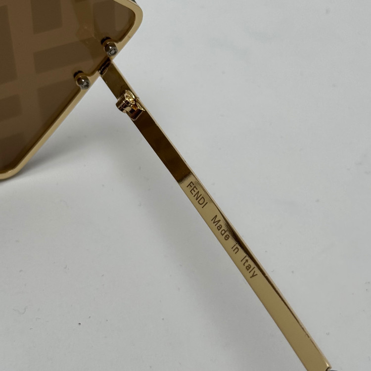 عینک آفتابی فریم لس فندی FENDI قهوه ای کد 4