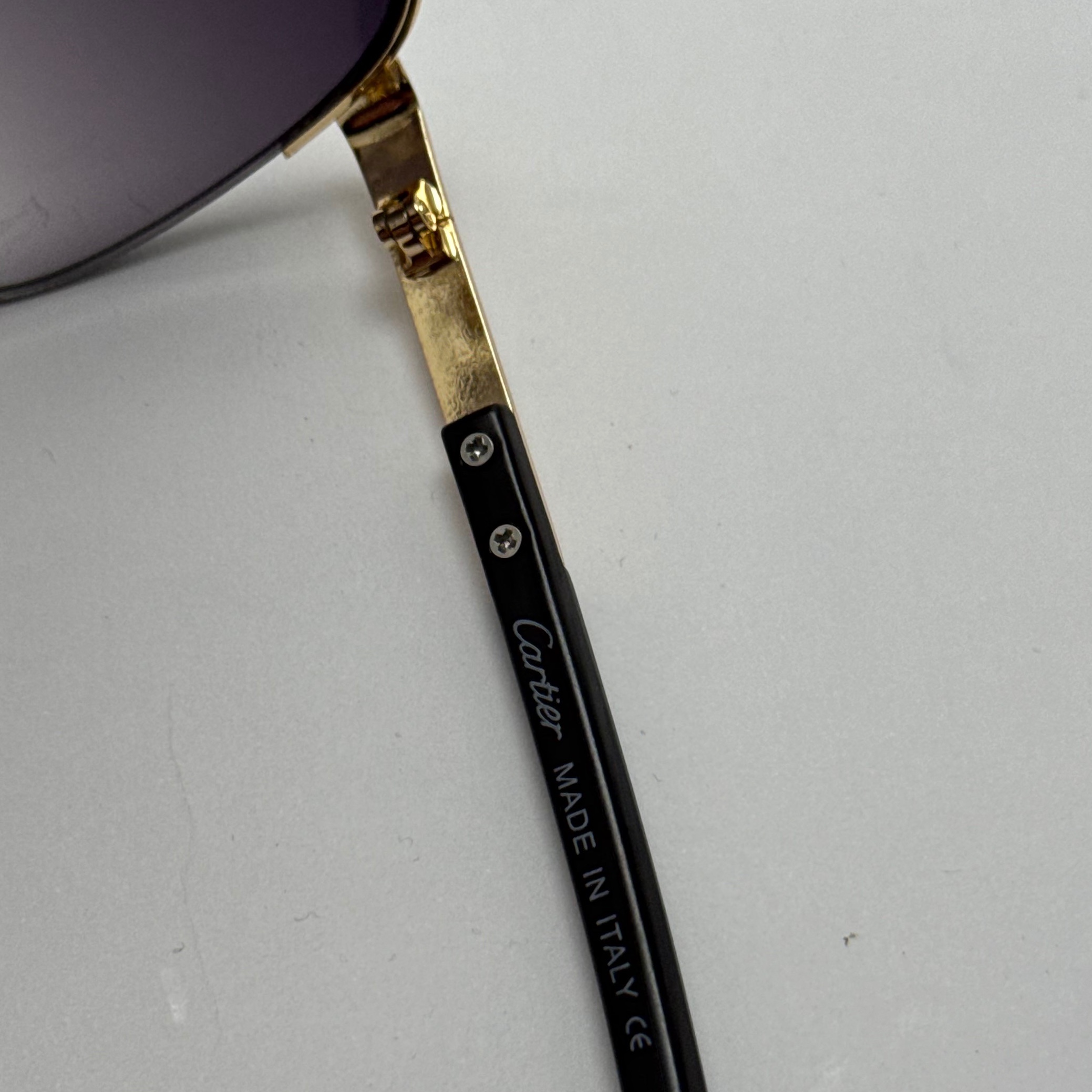 عینک آفتابی مردانه کارتیر Cartier مدل Santos آبی طلایی