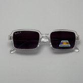 عینک آفتابی پلاریزه ریبن مستطیلی کریستالی مشکی کد rayban RB 2201