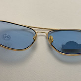 عینک آفتابی خلبانی رندولف شیشه سنگ آبی آسمانی طلایی فول پک RANDOLPH AVIATOR RE 58 24K GOLD