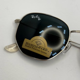 عینک ریبن هگزونال شیشه سنگ مشکی فریم نقره ای به همراه پک کامل ریبن کد Rayban RB 3548