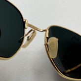 عینک ریبن هگزونال شیشه سنگ مشکی فریم طلایی به همراه پک کامل ریبن کد Rayban RB 3548