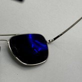 عینک آفتابی خلبانی رندولف شیشه سنگ آنتی رفلکس مشکی فریم نقره ای فول پک RANDOLPH AVIATOR RE 58 WHITE GOLD