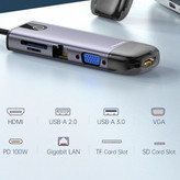 هاب 10 پورت USB-C مک دودو مدل HU-742