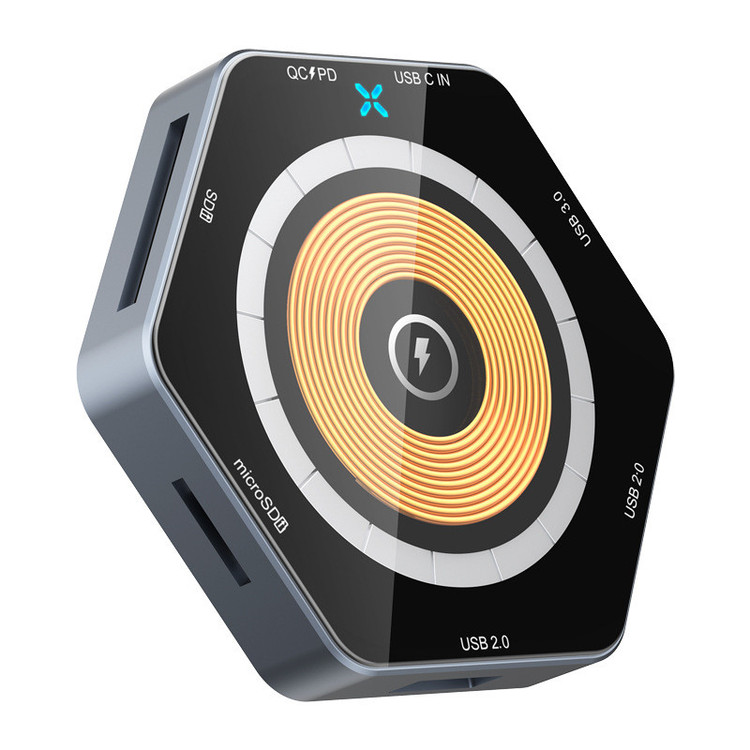 هاب داک استیشن7 پورت مدل multi port wireless charger-7port