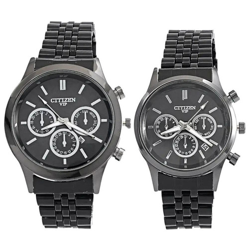 ست ساعت مچی عقربه ای زنانه و مردانه مدل تک موتور ساده 02