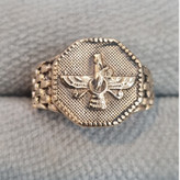 انگشتر فروهر 6ضلعی برجسته طلاروسی مردانه