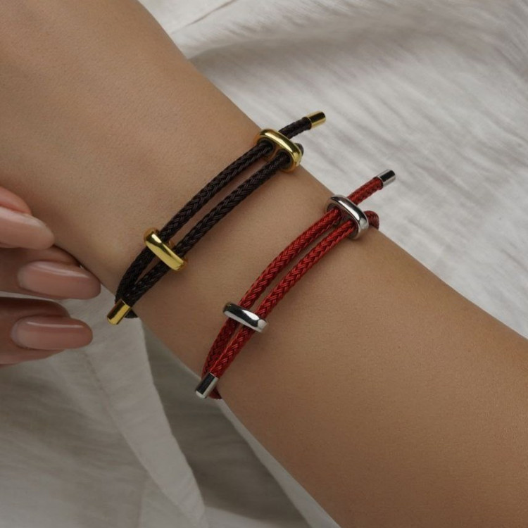 دستبند چرم با قفل استیل مدل آسانسوری در تنوع طرح رنگ کاملا ثابت کد bn (پس کرایه)