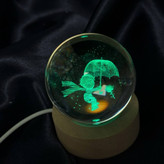 دکوری گوی کریستالی Led ال ای دی دار طرح دختر و پسر تنوع طرح و رنگ کد sm (پس کرایه)