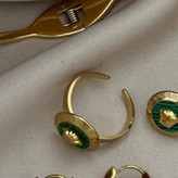 ست کامل گردنبند و ساعت رومانسون و دستبند و انگشتر و گوشواره استیل زنانه طرح ورساچه Versace رنگ ثابت کد tj (پس کرایه)