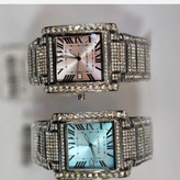 ساعت مچی زنانه کارتیر cartier فول نگین مخراج کاری تاریخ دار تنوع طرح رنگ ثابت کد vn