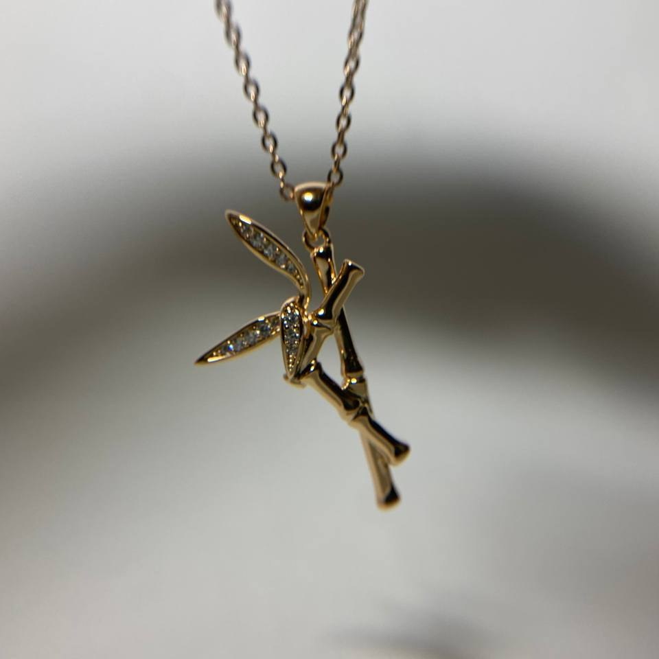 گردنبند و پلاک آویز ژوپینگ طرح مینیمال نگین در تنوع مدل رنگ ثابت کدgy