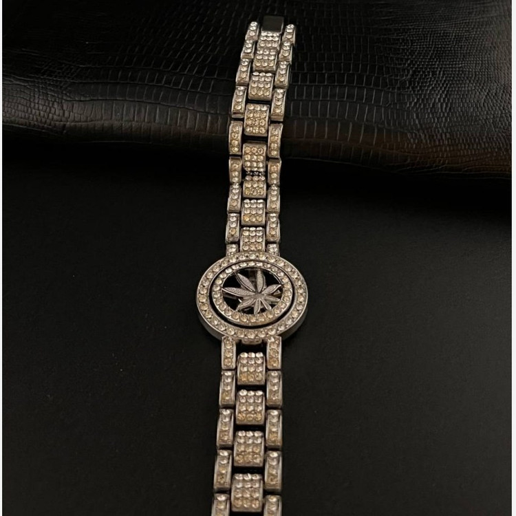 دستبند اسپینری فول نگین چیین طرح ورساچ versace رنگ ثابت در تنوع طرح کد ki