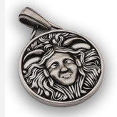 گردنبند و پلاک آویز استیل مدل مدوسا medusa طرح ورساچ رنگ ثابت کد ar