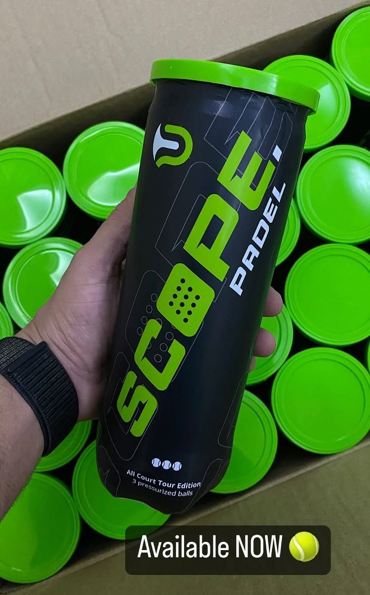 توپ پدل (تنیس پدل، اسکواش) Scope Padel قوطی 3 عددی اورجینال