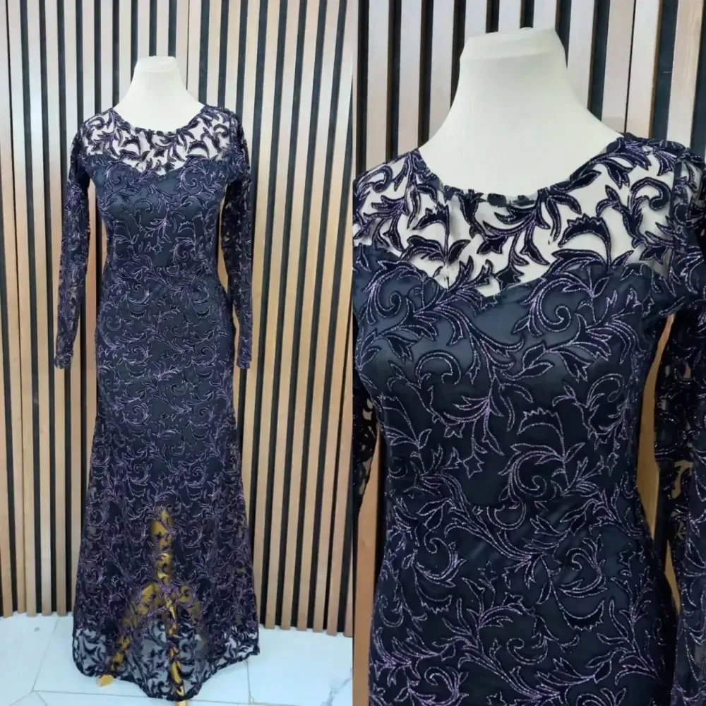 ماکسی مجلسی فلوک مخمل شاین قد 160