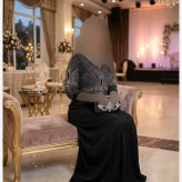 ماکسی مجلسی زنانه کرپ لمه مشکی سایز نرمال