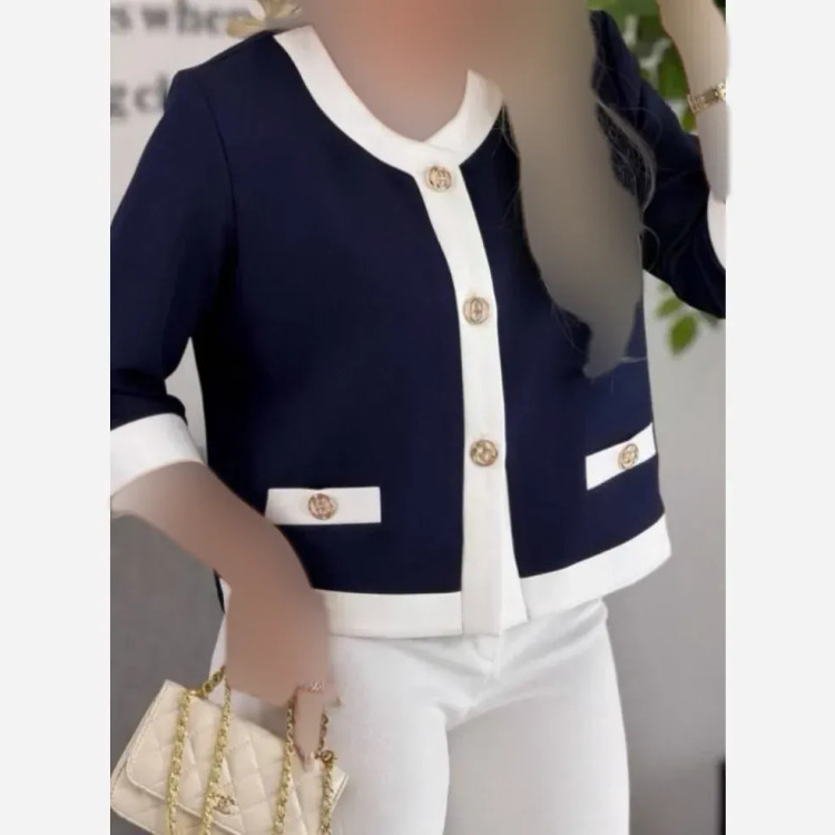 کاردیگان زنانه طرح رز جنس مازراتی دکمه دار فری سایز تا 48