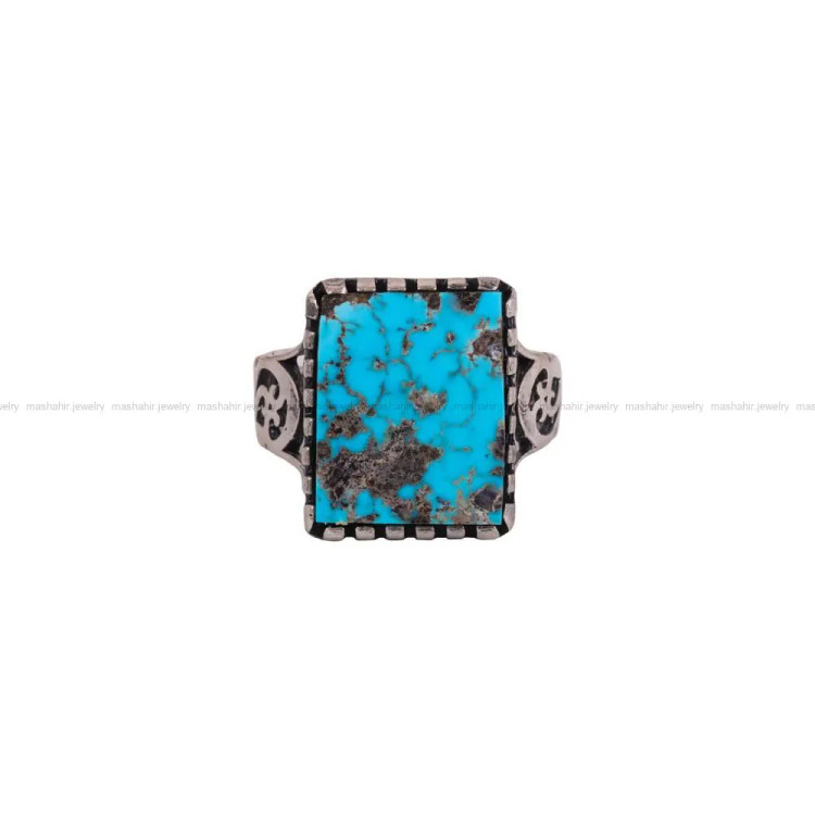 انگشتر فیروزه شجری مردانه کد 4127