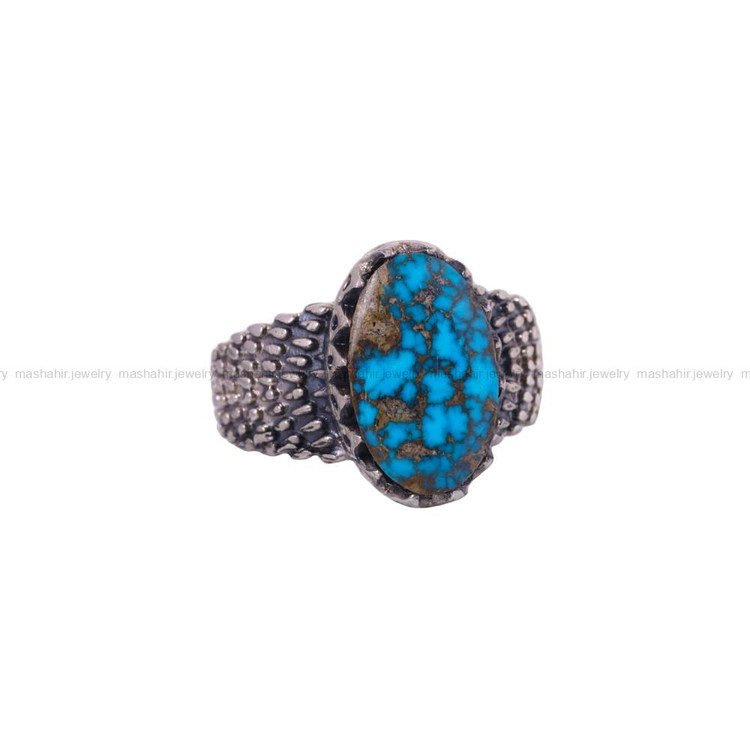 انگشتر فیروزه شجری مردانه کد 6348