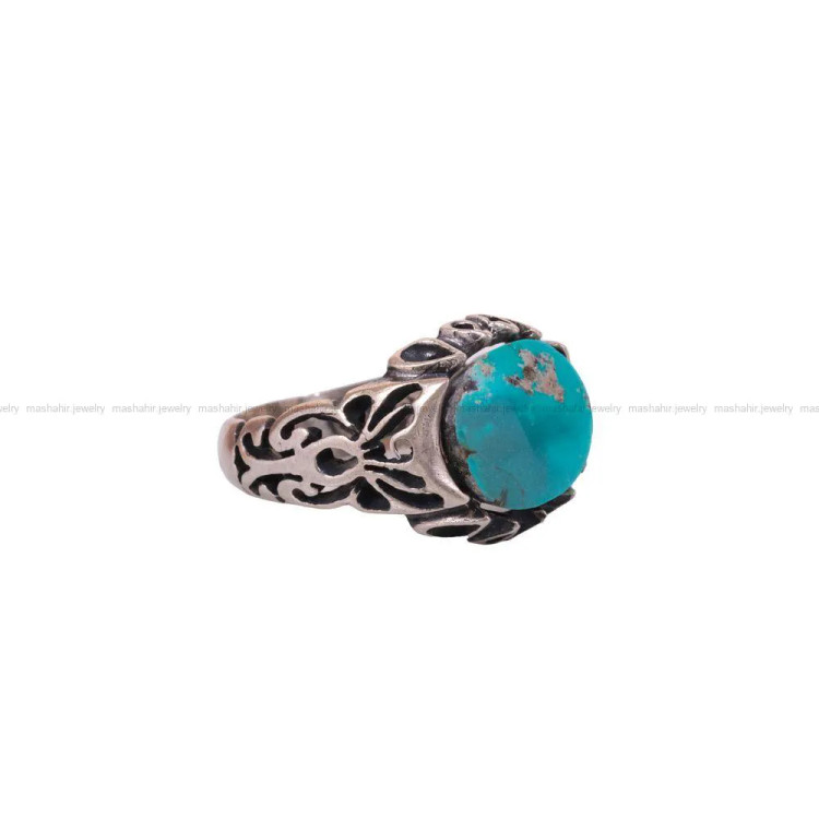 انگشتر فیروزه شجری مردانه کد 2796