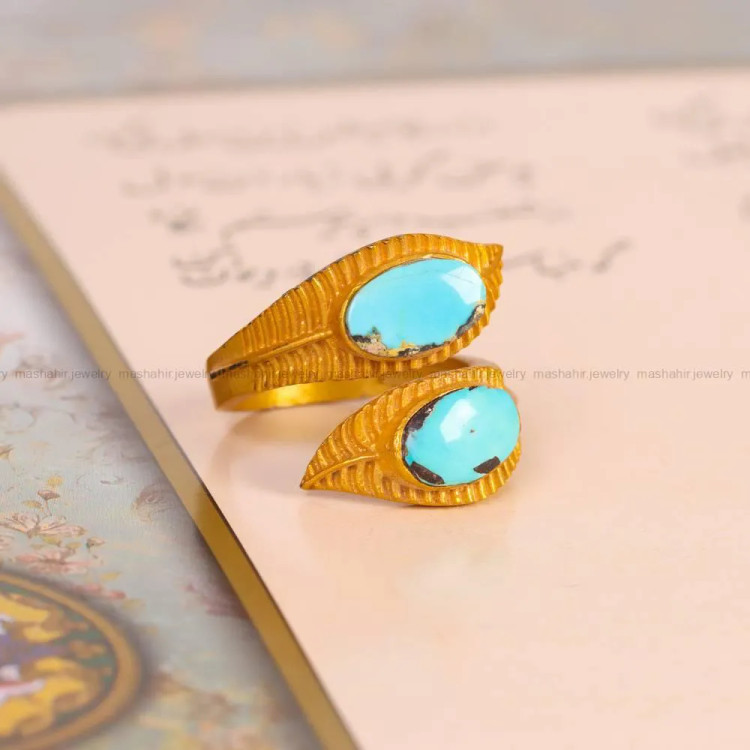 انگشتر فیروزه شجری زنانه کد 5095