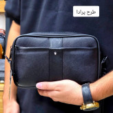 کیف دستی و دوشی مردانه مونت بلانک چرم صنعتی مدل سه کاره