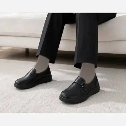 کفش طبی اداری زنانه مدل ساغر با رویه چرم و کفی ماساژر سایز 37 تا 40