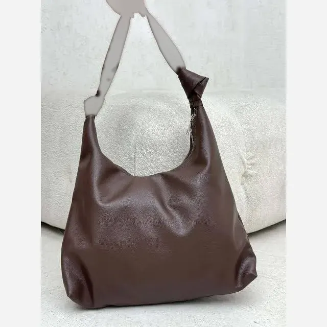 کیف دوشی زنانه چرمی بند گره ای ابعاد 30 در 40 سانتی متر