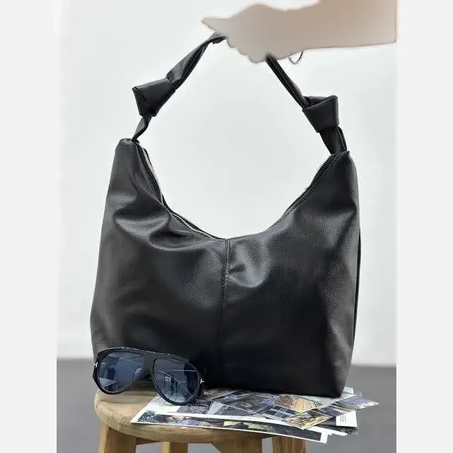 کیف دوشی زنانه چرمی بند گره ای ابعاد 30 در 40 سانتی متر