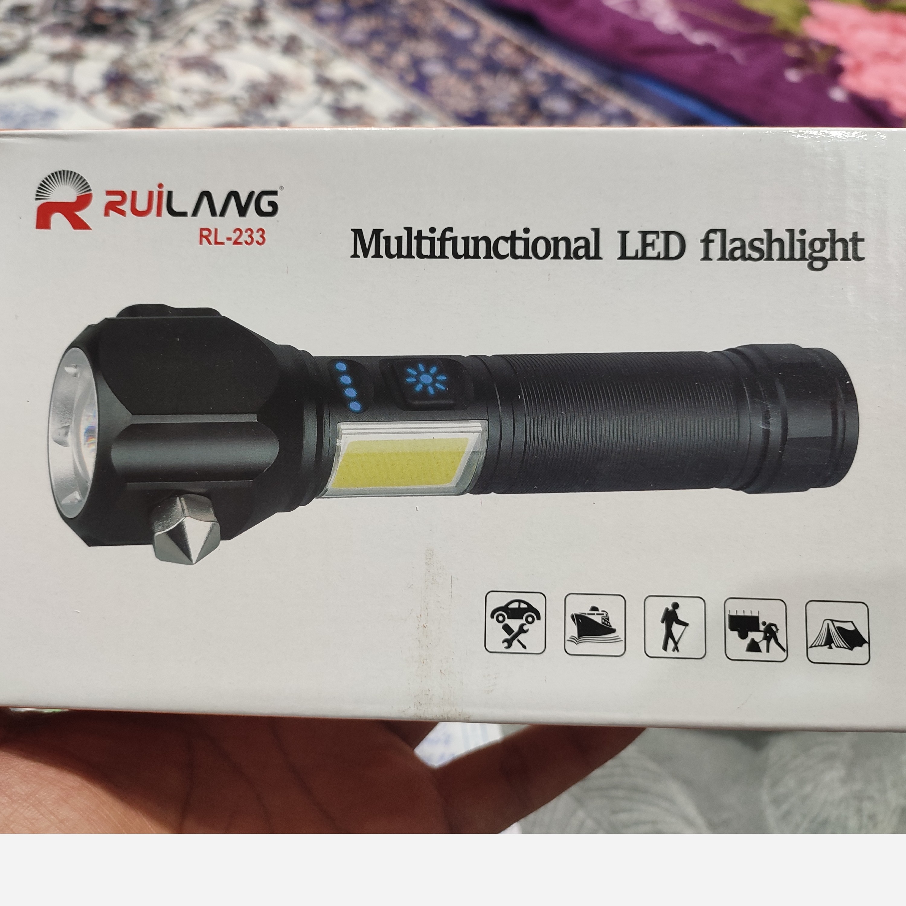 چراغ قوه شارژی دستی رویلانگ مدل RUILANG RL-233 پلیسی زوم دار (تضمین سلامت و اصالت کالا) ( گناوه مارکت )