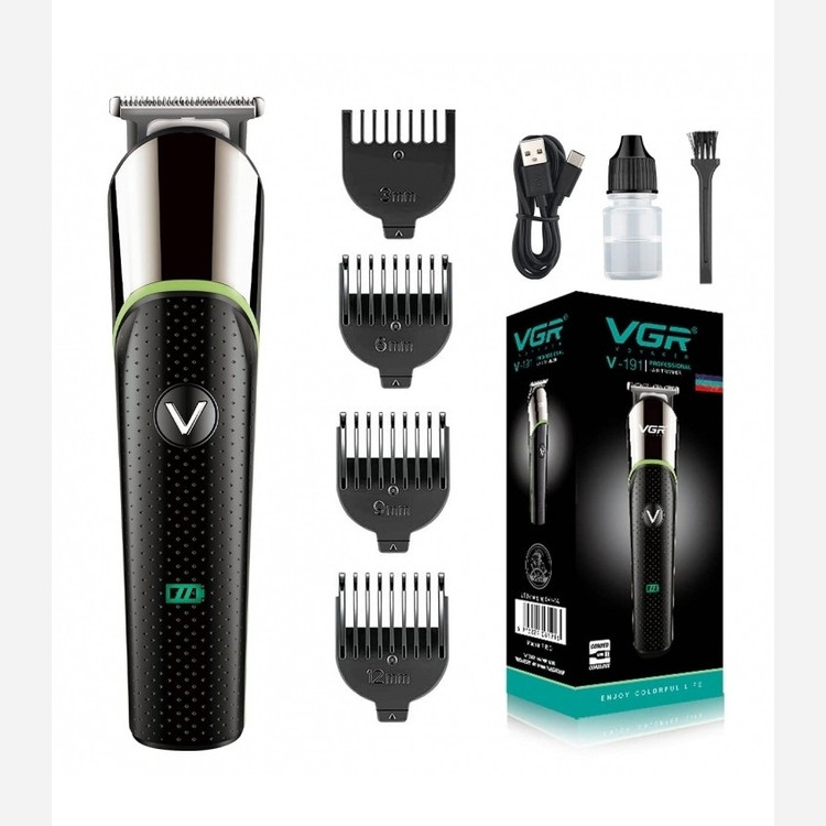 ماشین اصلاح موی سر و صورت و ریش تراش وی جی آر خط زن شارژی V-191 ورژن جدید 191 ( گناوه مارکت )