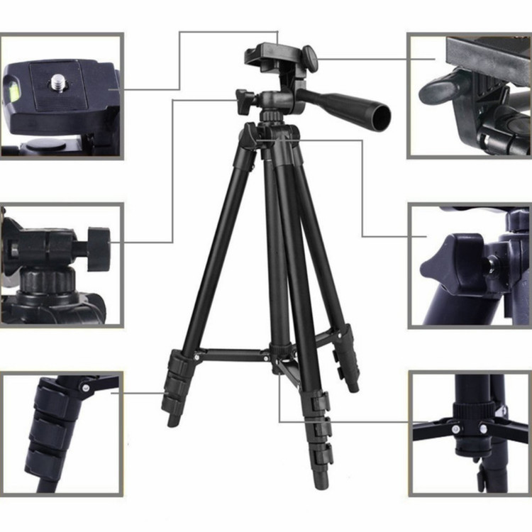 سه پایه گوشی و دوربین 3120 و 3110 تریپاد tripod(پایه نگهدارنده دوربین موبایل فیلم برداری عکاسی همسفر منوپاد طرح و مدل)
