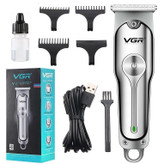 ماشین اصلاح موی سر و صورت وی جی آر مدل V-071 اصلی اورجینال و پلمپ مشکی و نقره ای
