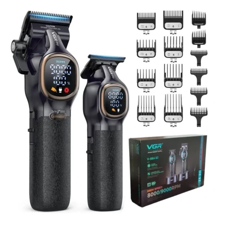 ست ماشین اصلاح حجم زن و خط زن وی جی آر V-886 S2