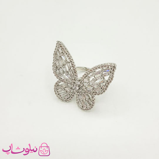 انگشتر دخترانه پروانه YSX نقره ای رنگ کد 4591