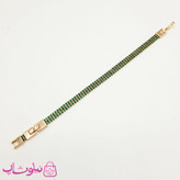 دستبند دخترانه ژوپینگ طرح تنیسی سبز طلایی کد 2291