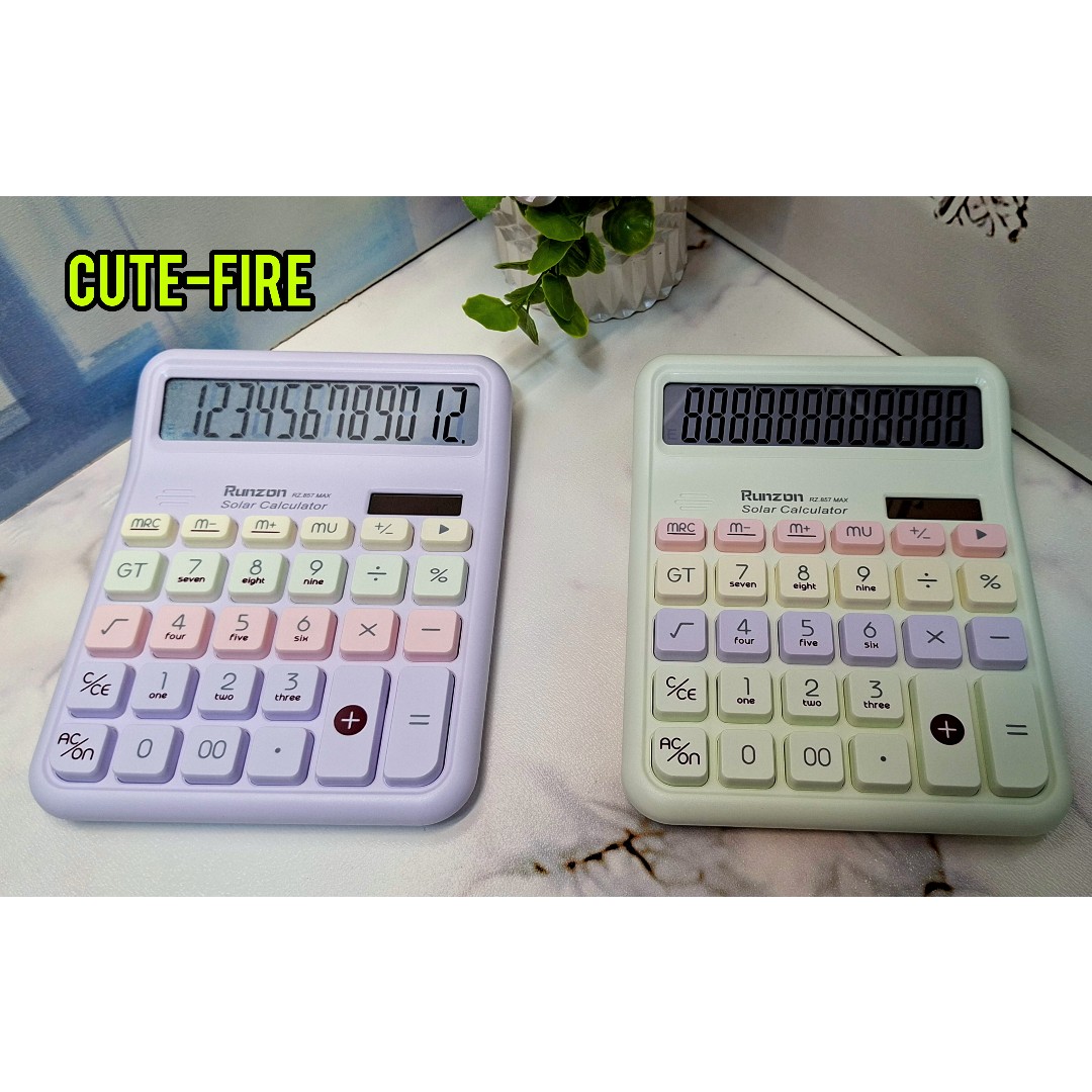 ماشین حساب پاستیلی نور و باتری 12 رقم صفحه نمایش بزرگ