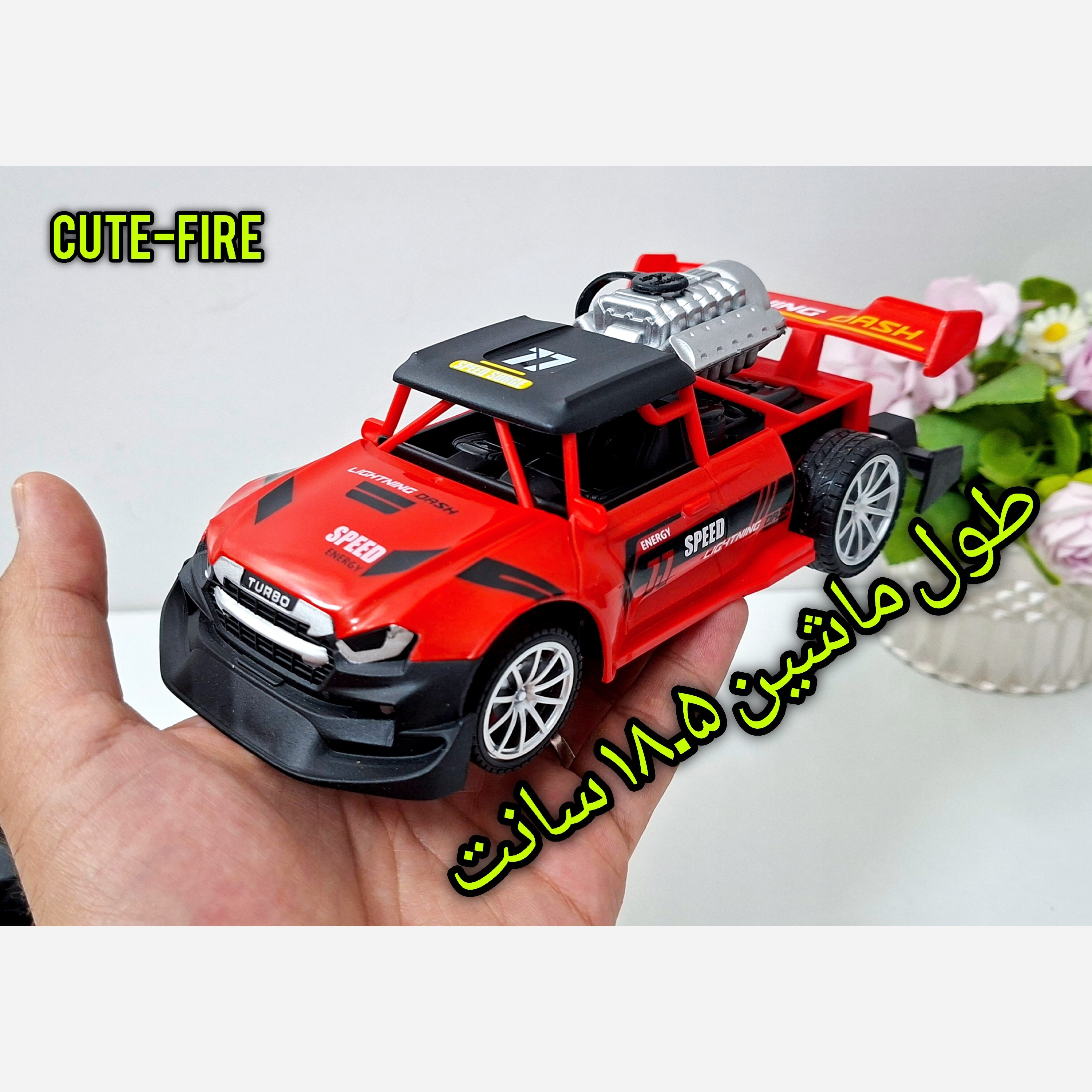 ماشین کنترلی 4 کانال دودزا چراغدار باتری خور طرح مسابقه ای(غیر شارژی) با کیفیت و پرقدرت و پر سرعت