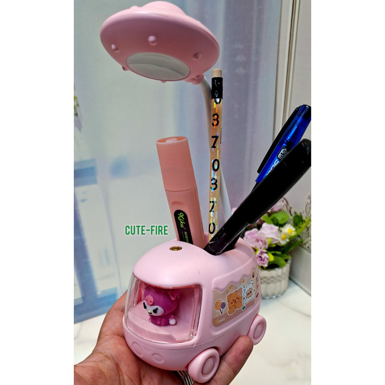چراغ مطالعه و چراغ خواب شارژی فانتزی کرومی مدل اتوبوس جا خودکاری