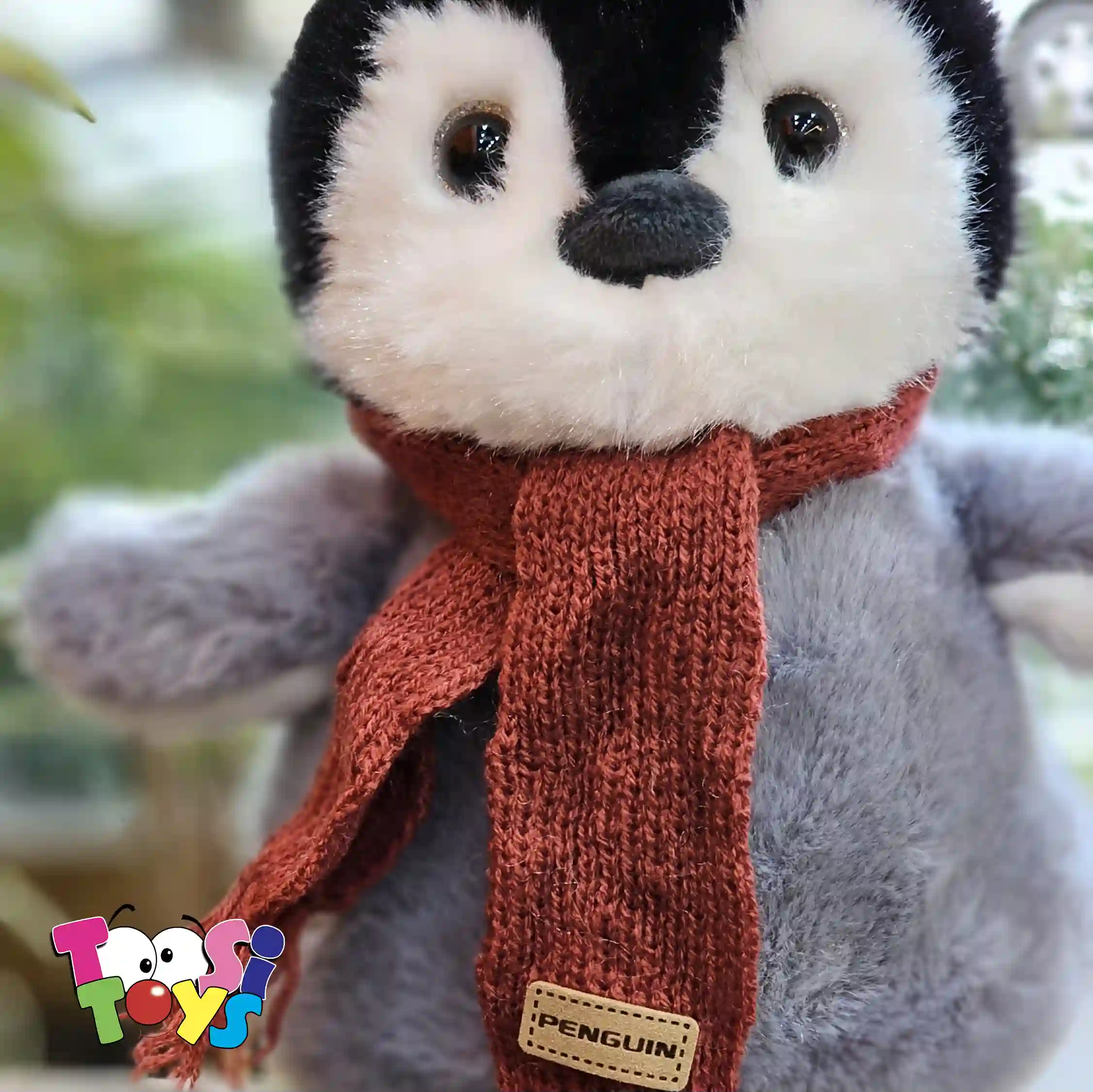 عروسک پنگوئن شال رنگی اورجینال