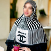 روسری مشکی ترکیبی