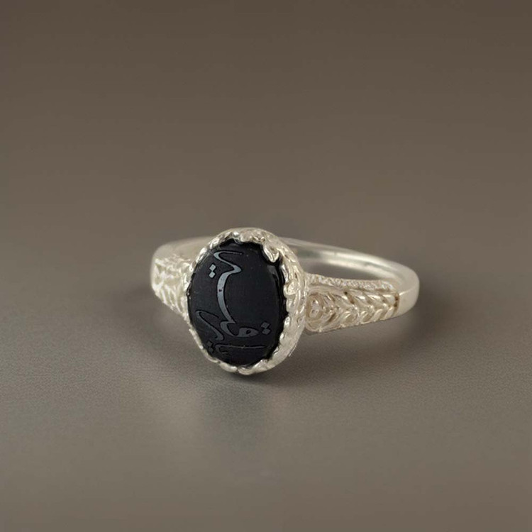 انگشتر نقره زنانه مدل حدید کد 4500 محمد لطیف