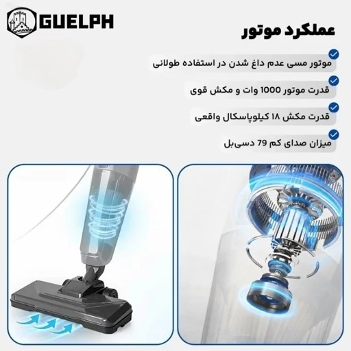 جارو پرتابل گولف مدل G562SV دوکاره با هدیه پد و حوله اضافه