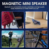 مینی اسپیکر G200 بلوتوثی 5 واتی مگنتی کیفیت عالی Magnetic Cell Phone Stand Bluetooth Speaker