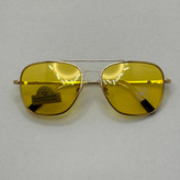 عینک آفتابی و شب خلبانی رندولف شیشه سنگ زرد فریم طلایی فول پک اصلی RANDOLPH AVIATOR RE 58 24K GOLD (ارسال رایگان)
