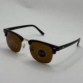 عینک آفتابی ریبن rayban کلاب مستر شیشه سنگ قهوه ای فریم طلایی rb 3016 به همراه پک کامل (ارسال رایگان)