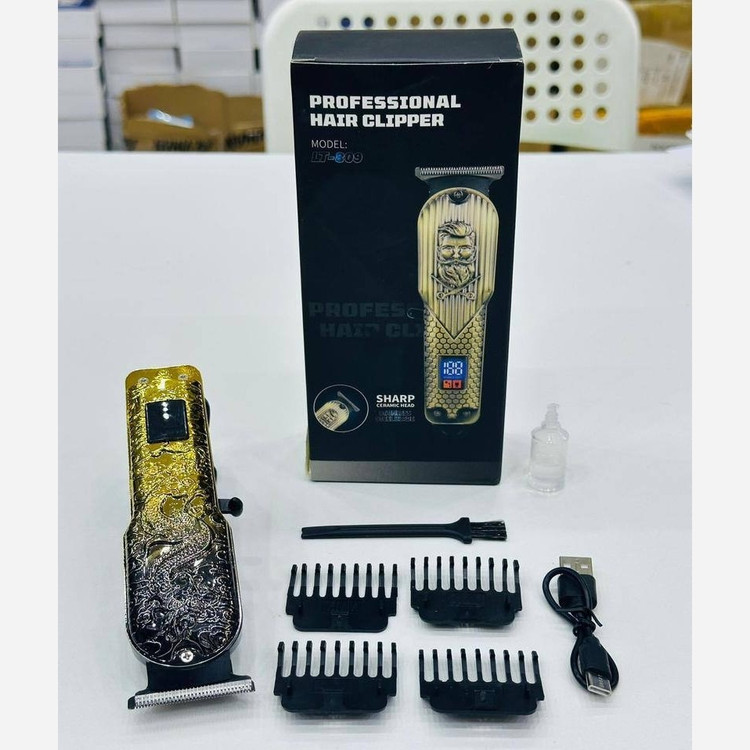 ماشین اصلاح ریش تراش حرفه ای Lt-809 آرایشگری - نمایشگر دار - تیغه سرامیکی - طراحی جذاب ایکس