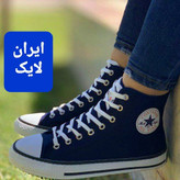 کتانی ال استار ساق بلندسایز نوجوان دخترانه و پسرانه سایز37تا40 سرمه ای و مشکی کتانی اسپرت الستار ساق بلند